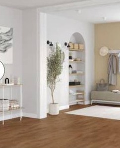 lot 22925 image: STAINMASTER Gunstock Oak 10-mm T x 7-12-in W x 50-in L Waterproof Laminate Wood Flooring, 21.06 Sq Ft