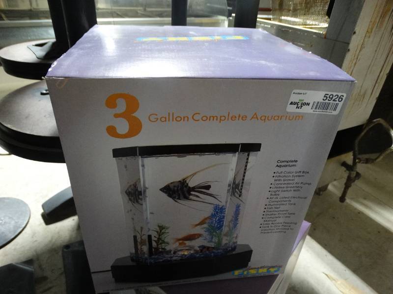 lot 5926 image: 3 gallon complete aquarium kit - new in box