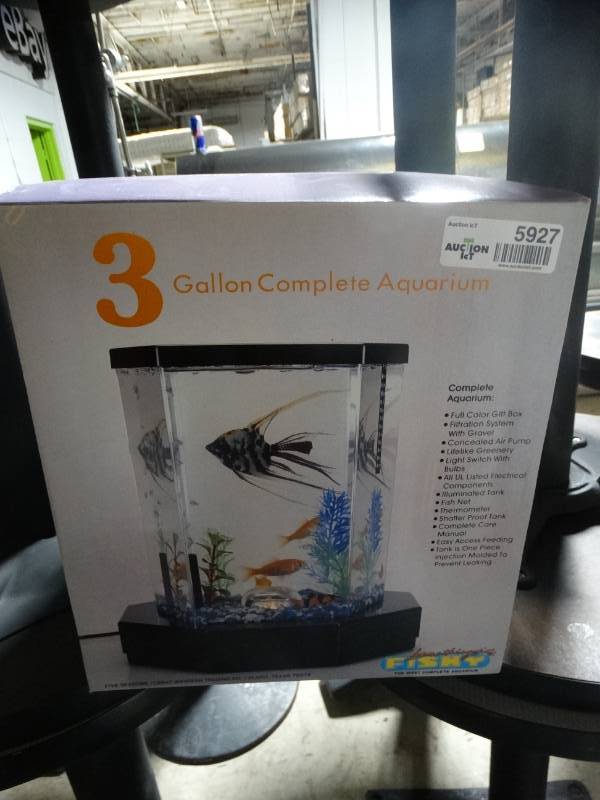 lot 5927 image: 3 gallon complete aquarium kit - new in box