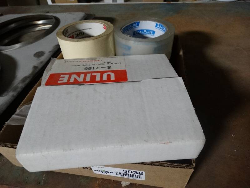 lot 5938 image: Lot of various rolls of tape stickers