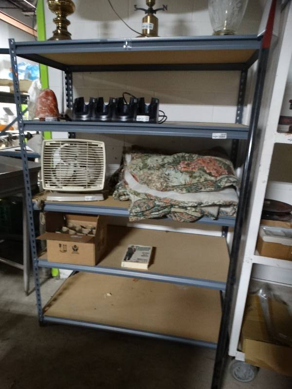 lot 5948 image: 5 shelf metal shelving unit