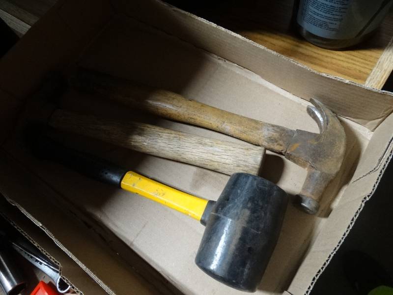 lot 14036 image: 2 hammers & rubber mallet