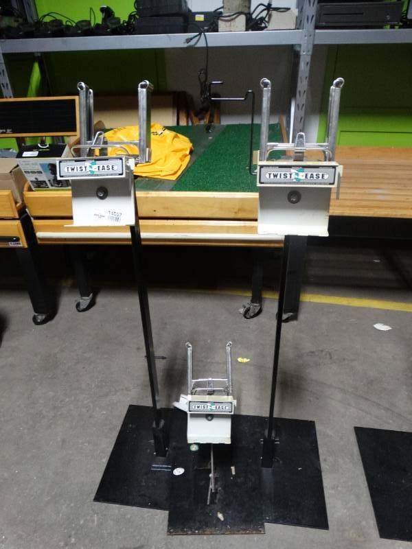 lot 14057 image: 2 produce bag holders w stands 1 counter produce bag holder
