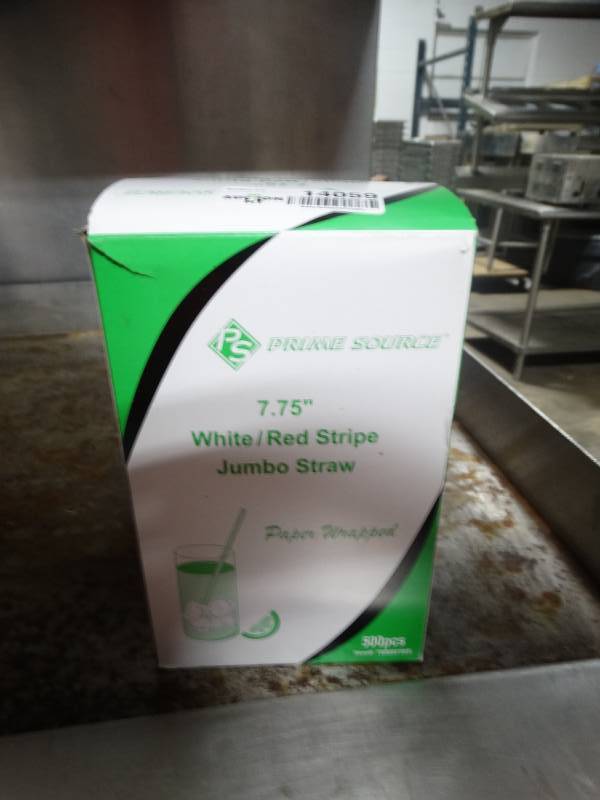 lot 14059 image: Box of plastic drinking straws- Not for sale to California residents-