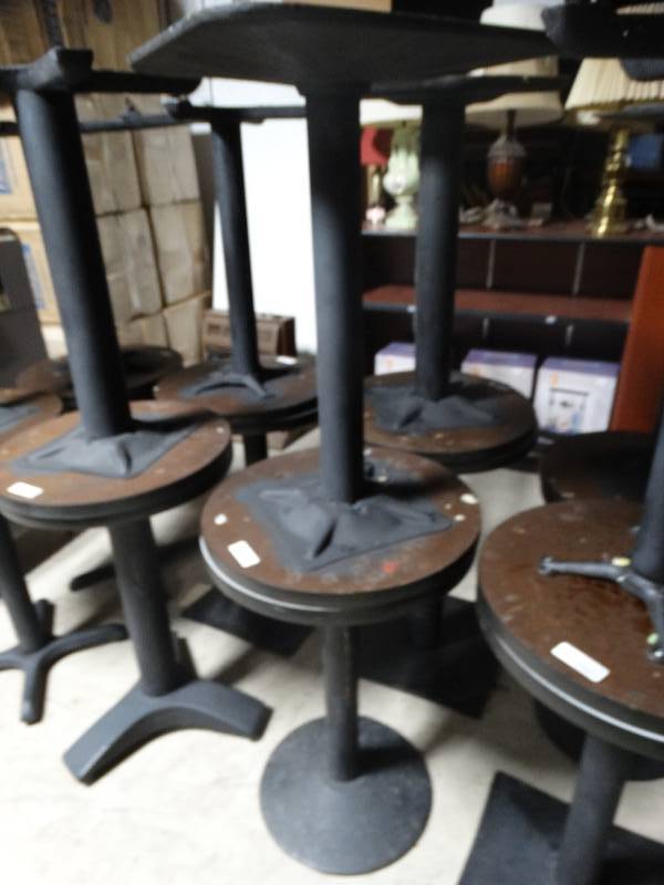 lot 14107 image: 2 pedestal base cocktail tables- 20 round