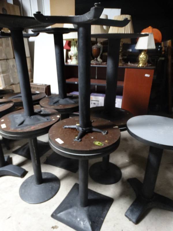 lot 14108 image: 2 pedestal base cocktail tables- 20 round