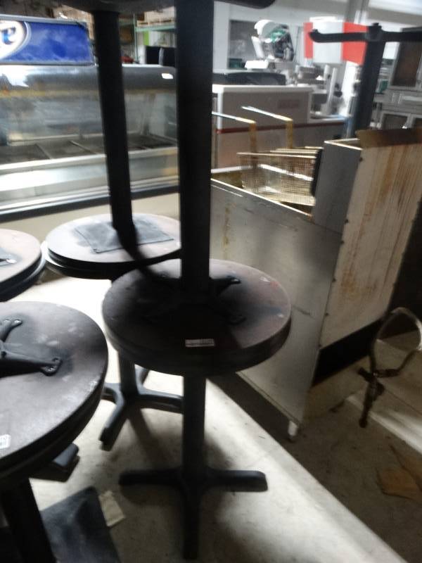 lot 14109 image: 2 pedestal base cocktail tables- 20 round