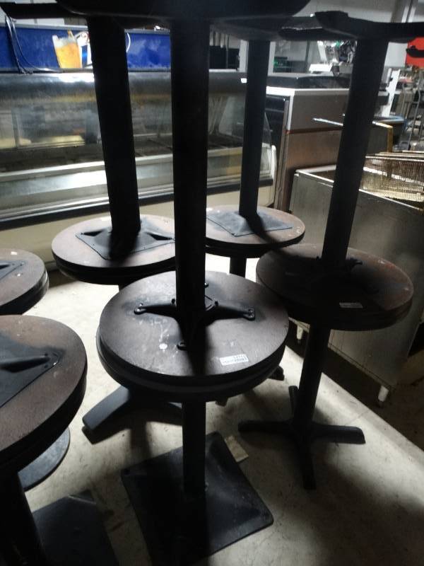 lot 14110 image: 2 pedestal base cocktail tables- 20 round