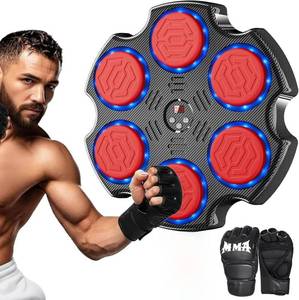 lot 171068 image: Music Boxing Machine, Boxing Wall Mount Machine for Kids Adult, Smart Boxing Traineing Machine with Boxing Gloves