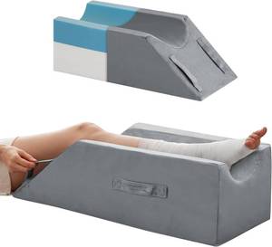 lot 171077 image: Leg Pillow Elevation Blood Circulation, Wedge Pillow for Legs Swelling, Knee Pillow Wedge Post Surgery, Leg Elevation Pillows for After Surgery, Memory Foam Foot Leg Elevating Pillow, Grey