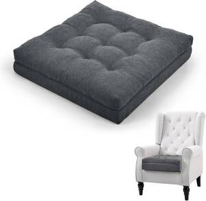 lot 171080 image: TANYOO Recliner Seat Cushion for Elderly - Patented Dual Design for Sagging Recliner Replacement & Easy Get Up, Booster Cushion Relieves Back Pain from Sofa, Couch, Chair 20x20x4 Inches Dark Grey