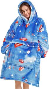 lot 271128 image: Narecte Cozy Oversized Blanket Hoodie Wearable Blanket Adults Soft Hooded Blanket Hoodie Birthday Gifts for Women Christmas