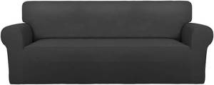 lot 271139 image: PureFit Super Stretch Sofa Slipcover Spandex Non Slip Soft Couch Sofa Cover, Washable Furniture Protector with Non Skid Foam and Elastic Bottom for Kids, Pets Sofa, Dark Gray