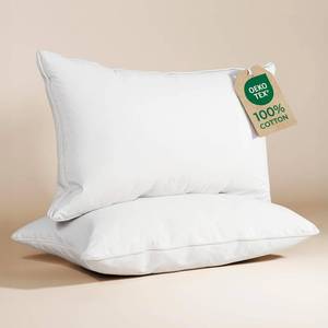 lot 271140 image: Bed Pillows Queen Size Set of 1 - 100% Cotton Breathable Cover - Premium Down Alternative for Side Sleepers, Back or Stomach - Soft Luxury Hotel Quality Pillows - Comfy, Cozy & Plush - Oeko-Tex, White