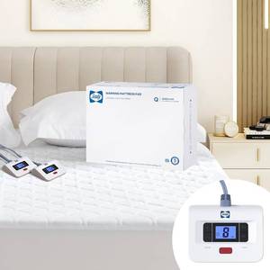 lot 371041 image: Retails for $120 Sealy Heated Mattress Pad Queen Size, Luxury Quilted Electric Bed Warmer with Dual Controller 10 Heat Settings & Auto Off 1-12 Hours  Fit Up to 17 Deep Pocket  ETL Certified  Machine Washable