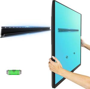 lot 371045 image: Studless TV Wall Mount for 32-75 inch TVs, No Stud Drywall TV Mount Holds up to 150 lbs, Low Profile, No Drill, Easy to Install for Bedroom Living Room, Bubble Level Included