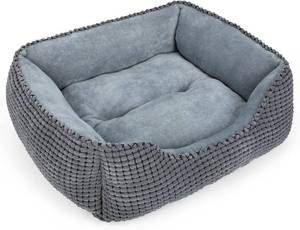 lot 371055 image: MIXJOY Dog Bed for Large Medium Small Dogs, Rectangle Washable Sleeping Puppy Bed, Soft Calming Cat Beds for Indoor Cats, Orthopedic Pet Sofa Bed, Anti-Slip Bottom with Multiple Size (20, Grey)