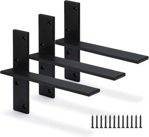 lot 371061 image: Floating Shelf Bracket 38 Thick Heavy Duty Shelf Brackets 3 Pack Free Hanging Countertop Support Bracket 8 Lx2.5 W Floating Wall Brackets for Cabinets, Granite, Dishwasher, Bench Seats Vanities
