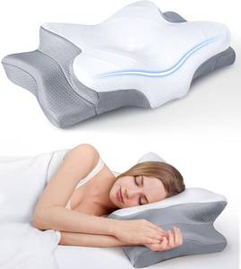 lot 371065 image: Ultra Pain Relief Cooling Pillow for Neck Support, Adjustable Cervical Pillow Cozy Sleeping, Odorless Ergonomic Contour Memory Foam Pillows, Orthopedic Bed Pillow for Side Back Stomach Sleeper