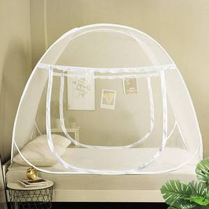 lot 471166 image: AMMER Pop Up Mosquito Net Tent for Beds, Portable Foldable Mosquito Netting Folding Design with Net Bottom,2 Entries,Suit for Twin to King Size Bed (79x71x59inch)