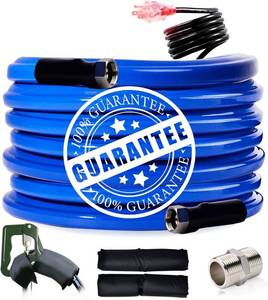 lot 471167 image: 30FT,15FT, Heated Water Hose for RV,-45 Anti-freezing Heated Hose Electrically Heated Hoses of Rv Accessories for CampingGardenFarmHenhouseStble 30FT