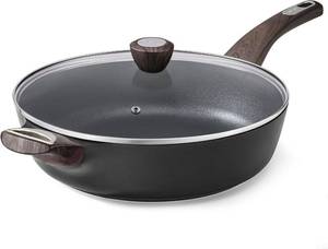 lot 471183 image: SENSARTE Nonstick Frying Pan Skillet with Lid, 13.3 Inch Large Deep Frying Pan, 6 Qt Non Stick Saute Pan with Cover, Induction Pan, Healthy Non Toxic Cooking Pan with Helper Handle, PFOA PFOS Free