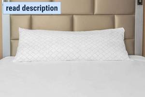 lot 371060 image: Ambesonne Vintage Body Pillow Case Cover with Zipper, Classical Simplistic Modern Pattern with Squares Dotted Lines Geometrical Design, Decorative Accent Long Pillowcase, 21 x 54, Grey White