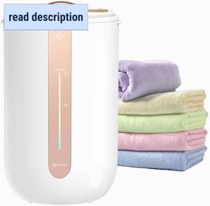 lot 471203 image: Keenray Towel Warmer for Bathroom, Towel Warmer Bucket with Heating Progress Bar, Fragrance Disc Holder, Leather Handle, Auto Shut-Off Towel Bucket Fits Up to Two 40 x 70 Towels, Bathrobe, Blankets