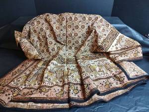 lot 27 image: Traditional Indian Kalamkari Cotton Textile, 52x52, Made in India