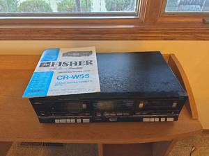 lot 57 image: Fisher CR-W55 Studio-Standard Double Cassette Deck with Manual (Powers on)