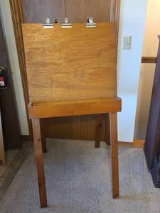lot 63 image: Wooden Artist Easel with Trays (Double Sided)