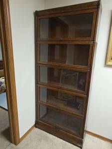 Stackable Oak Barrister Bookcase (5 Sections)