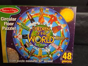 lot 310 image: Melissa & Doug Children of the World Circular Floor Puzzle