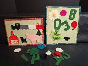 lot 319 image: Felt Board Set with Animals, Train and Numbers