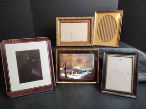 lot 440 image: Mixed Picture Frame Collection with Winter Scene Art