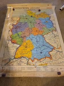 lot 485 image: Westermann Germany Wall Map Set - Political & Physical