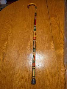 lot 487 image: Mexican Folk Art Walking Cane