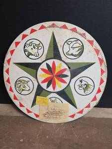 lot 1547 image: Dutch Peddler Hex Sign with Farm Animals