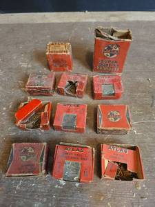 lot 1571 image: Atlas Tack Corporation Hardware Box Collection with Contents