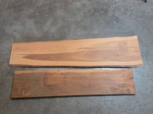 lot 1594 image: Natural Edge Walnut Wood Slabs