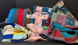 lot 1003 image: Handmade Patchwork Quilts Various Sizes, see photos for dimensions