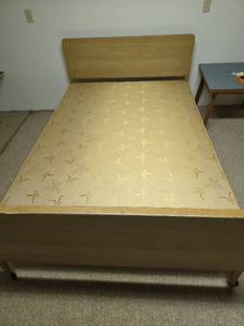 lot 1166 image: MCM Full Size Bed Frame (Take Mattress or Not)