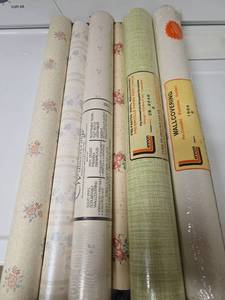 lot 1177 image: Vinyl Wallpaper Collection - Mixed Floral Patterns