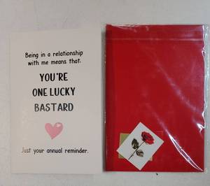 lot 54235 image: Funny Anniversary Card for Husband Wife Love You Longer Poem, Romantic Birthday Card for Boyfriend Girlfriend Men Women - Retail $5