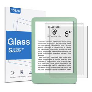 lot 54260 image: 2 Pack Matte Tempered Glass Screen Protector for 6 Kindle 2024 and 2022 (11 Generation), Kobo Nia, and PocketBook - Fingerprint Resistance, Anti-Bubble 9H Hardness Film - Retail $9