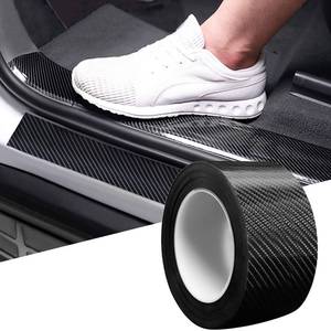 lot 54275 image: Car Door Edge Guards Door Sill Protector, 2.7In x 33Ft 5D Carbon Fiber Car Wrap Film, Vinyl Automotive Wrap Film Anti-Collision Fits for Most Vehicles (Black) - Retail $18