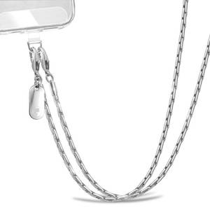 lot 54291 image: X-Lounge Phone Lanyard for Cellphone Case Crossbody Phone Strap Detachable Phone Charms Strap Anti Theft Necklace Holder for iPhone For Women(silver) - Retail $19
