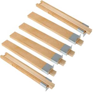 lot 54311 image: 6PCS 14 Inch Wood Drawer Slides with Metal Slide Glides, Classic Traditional Wood Center Guide Track Mount Drawer Glides Rails Replacement Part - Retail $27