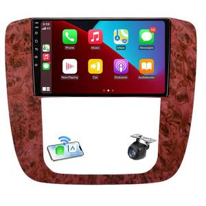 lot 54314 image: Car Radio for Chevy Silverado Tahoe Suburban GMC Yukon Sierra 2007-2012 9 IPS Touch Screen Stereo Build-in GPS Wireless CarPlayWired Android Auto Backup CameraSWC WiFi - Retail $130