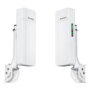 lot 54330 image: 1000Mbps Point to Point Outdoor Starlink WiFi Extender Long Range for Starlink Router, 5.8GHz 3KM Starlink Extender Signal Booster, Wireless Bridge with 18dBi High Gain Antenna, 2 Pack - Retail $220